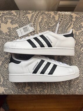 adidas White and Black Men's Classic Sneakers
